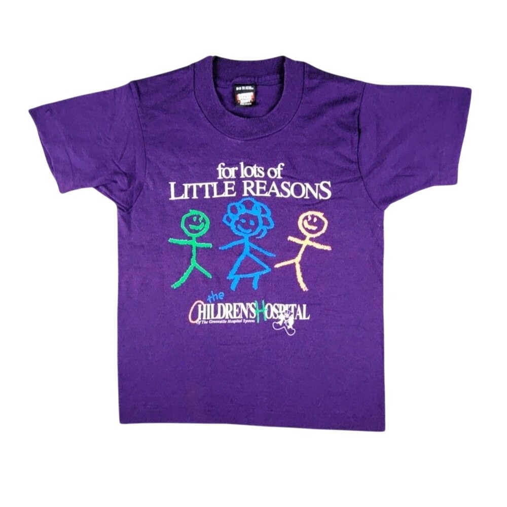 Vintage Screen Stars Best Shirt Youth 10-12 Purple Children's Hospital Tee USA